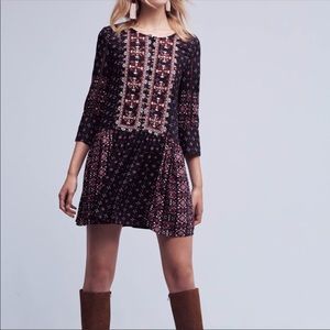 ANTHROPOLOGIE VANESSA VIRGINIA PRINTED MINI DRESS